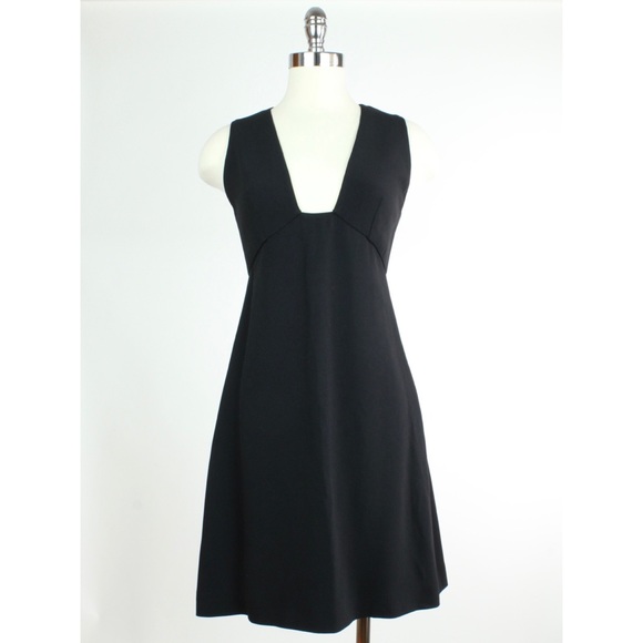 Stella McCartney Plunging Crepe A-Line Dress US 2 - Picture 2 of 7